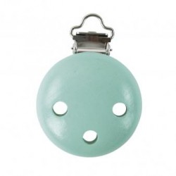 Clips lemn pentru suzete 100%, 37mm , verde menta, Rayher