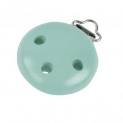 Clips lemn pentru suzete 100%, 37mm , verde menta, Rayher Clips lemn pentru suzete 100%, 37mm , verde menta, Rayher