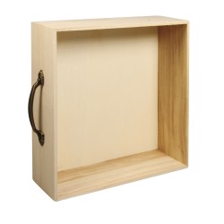 Sertar Rayher din lemn FSC Mix, 25x25x8cm, cu agatatoare Sertar Rayher din lemn FSC Mix, 25x25x8cm, cu agatatoare