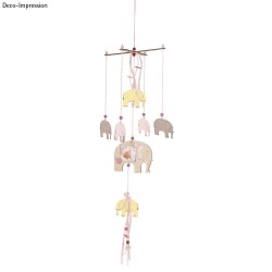 Kit creativ Rayher, Carusel din lemn elefanti