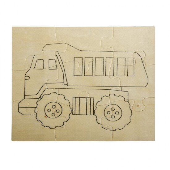 Puzzle Rayher, camion lemn, 17.6x14.7 cm