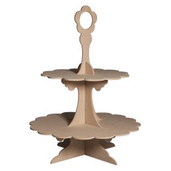 Etajera Rayher, din MDF, inaltime 45 cm, diametru etajera 35 cm si 25 cm