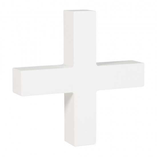 Simbol din MDF   +   , alb, 11cm,  thick