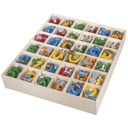 Disp.kids-wood.letters+num.FSC Mix Credi, 42x36x7cm, 360 pcs