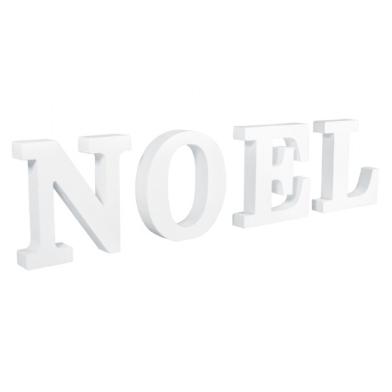 MDF- Letters   NOEL   , alb, 44.5x2x11cm, PVC box