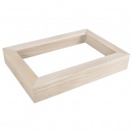 Rama lemn natur, prevazuta in partea din fata cu sticla, 30x21x5 cm