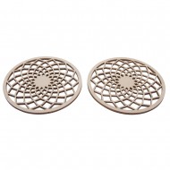 Disc lemn filigran pentru Prinzatorul de vise,FSC100%, 10cm 2ps