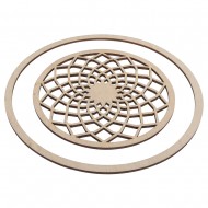 Dream catcher lemn natur, FSC100%, diam.13 cm+inel 18 cm