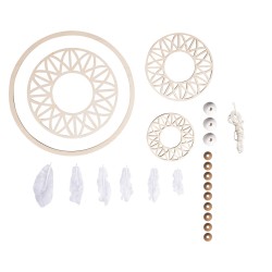 Kit creativ Dreamcatcher, FSC100%, 18cm ø, 74cm, tab-bag 1pc