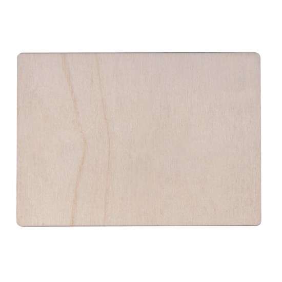 Carte postala lemn, natur, FSC100%, 14.8x10.5x0.3 cm, 2 buc/set