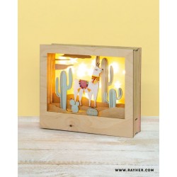 Kit lemn 3D motiv Lama, FSC 100%, natural, 24x20x6.9cm, 10-parti, 1/Set Kit lemn 3D motiv Lama, FSC 100%, natural, 24x20x6.9cm, 10-parti, 1/Set