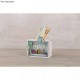 Kit creativ Pusculita 3D Happy Birthday, lemn natur,11,5x8,5x5cm
