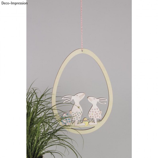 Ou lemn prieteni de Paste, FSCMixCred, lemn natur, 18x25cm, de agatat, Rayher