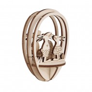 Kit creativ lemn "Prieteni de Paste",FSCMixCred, natural, 5-part, 10cm, 1 set, Rayher