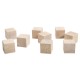 Cuburi lemn natur, 4.5x4.5x4.5 cm, 9 buc/set
