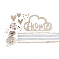 Kit Rayher creativ, lemn ornament "Acasă", 22x12.5cm,