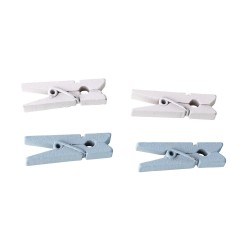 Clestisori lemn, Rayher, light blue, white, 35 mm, 26 buc/set Clestisori lemn, Rayher, light blue, white, 35 mm, 26 buc/set