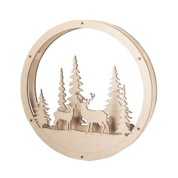 Kit lemn creativ iarna , 30cm ø, natural,Rayher