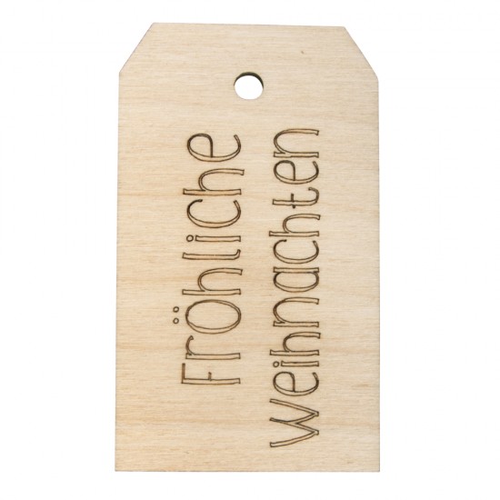Eticheta personalizata, lemn natur,Rayher,  4.8x8.2cm