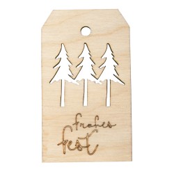 Eticheta personalizata, lemn natur, 4.8x8.2cm