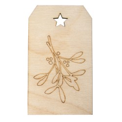 Eticheta personalizata, lemn natur, 4.8x8.2cm