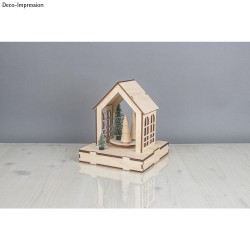 Kit creativ Rayher, casuta 3D, 18.5x18.5x21 cm