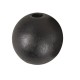 Wooden balls drilled FSC 100%, mat, 30mm, black, tab-bag 4pcs
