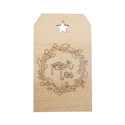 Eticheta personalizata, lemn natur, 4.8x8.2cm Eticheta personalizata, lemn natur, 4.8x8.2cm