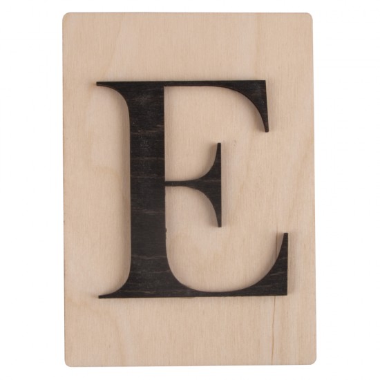 Litera E lemn, FSC Mixed , black, 10.5x14.8 cm