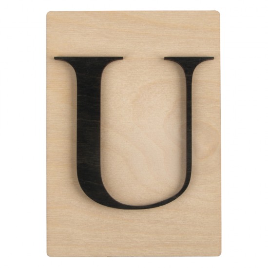 Litera U lemn, FSC Mixed , black, 10.5x14.8 cm