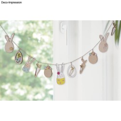 Ghirlandă din lemn de Paște, Rayher ,1,8-11,8cm, asortat, + snur, cutie 1 set, natural,