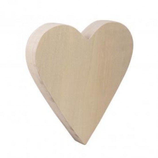 Inimă din lemn, FSC 100%, Rayher ,20x18,5x2,7cm