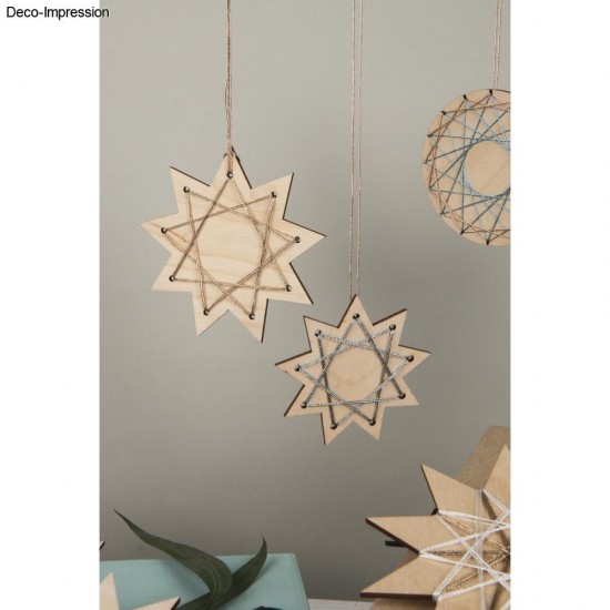 Pandantiv decorativ din lemn, FSC Mix Credit ø 6,5-12cm, + fire metalice, Rayher Pandantiv decorativ din lemn, FSC Mix Credit ø 6,5-12cm, + fire metalice, Rayher