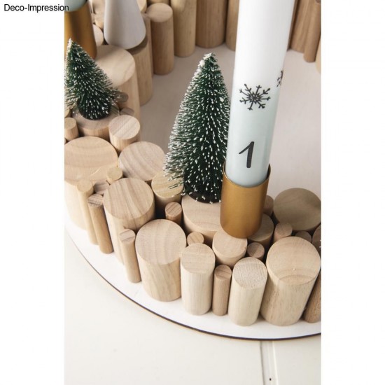 Set bete rotunde din lemn, FSC 100% ø 1-4cm, H 5,5-6,5cm, 99 buc, Rayher, natural