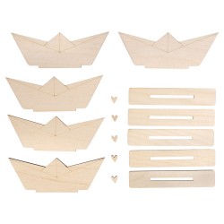 Decoratiune vapor  lemn 11,5x4cm, Rayher, 15/set,  natur Decoratiune vapor  lemn 11,5x4cm, Rayher, 15/set,  natur