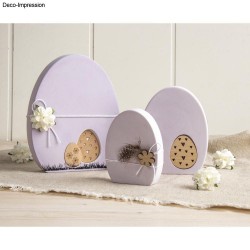 Oua de Paste din lemn, credit FSC Mix 2-8 cm, 9/set, Rayher