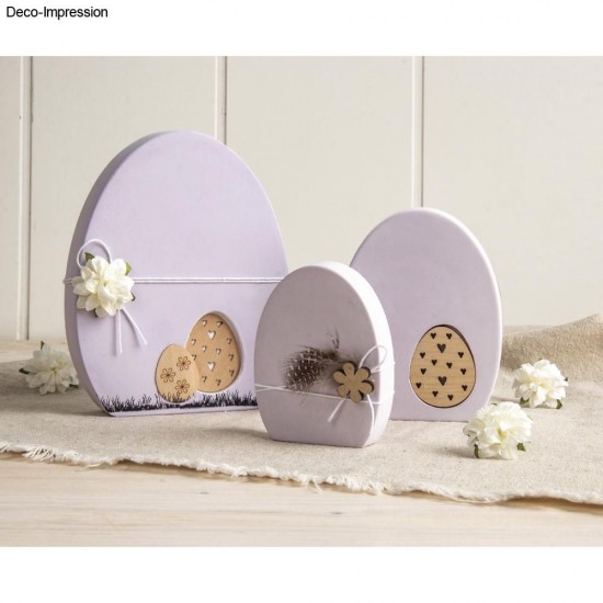 Oua de Paste din lemn, credit FSC Mix 2-8 cm, 9/set, Rayher