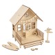 Kit casa de plaja din lemn, FSC Mix Credit  13,5 x 13 x 18 cm, natur, Rayher