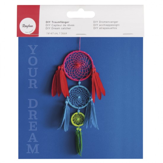 Kit creativ: DIY DreamCatcher, 14x41cm, colorat, tab-sac 1buc.