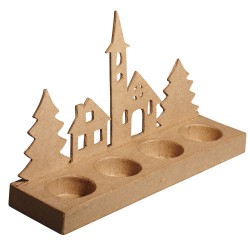 Papier mache Orasel suport lumanare.FSC rec.100%, 25x7x15cm