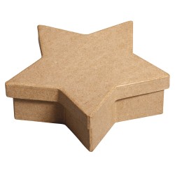 Cutie Rayher din papier mache, in forma de stea, dimensiune 13x13x4 cm
