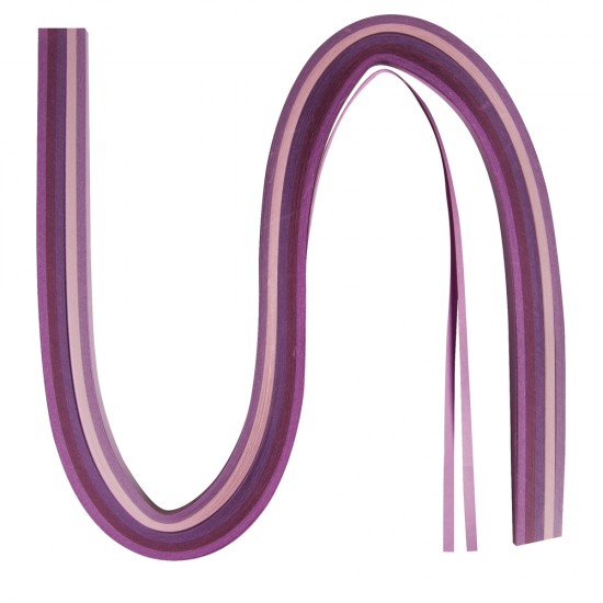 Hartie Quilling, Rayher, purple shades, 50x0.3 cm, 110 g/m2, 100 buc/set