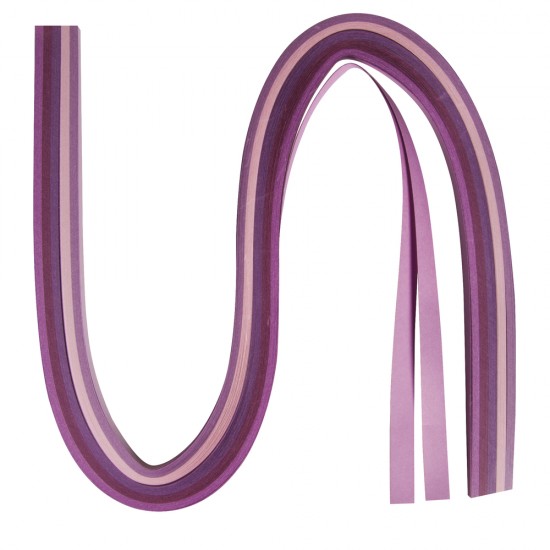Hartie Quilling, Rayher, purple shades, 53x0.9 cm, 110 g/m2, 100 buc/set