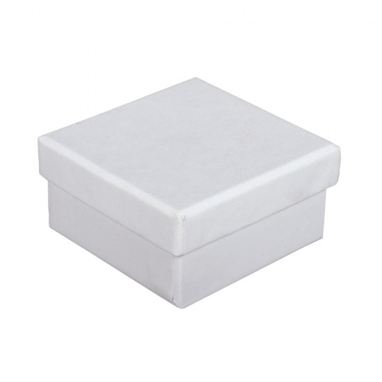 Set cutiute patrate, Rayher, din papier mache, culoare alb, dimensiune 6x6x3 cm, 4/set