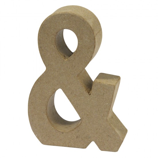 Papier mache Semn "&" 100% reciclat, 15x10.5x3cm