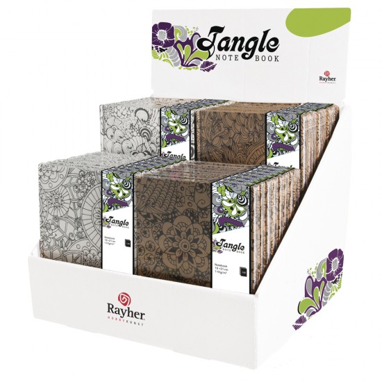 Display Tangle notebooks, 32-piece