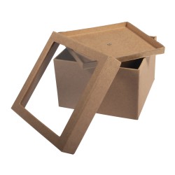 Cutie carton w.shaking, FSC Rec.100%, 12.5x12.5x9cm, kraft Cutie carton w.shaking, FSC Rec.100%, 12.5x12.5x9cm, kraft