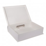 Papier mache cutie "Memorii", FSC reciclat 100%, alb, 34x27x8cm,cu rama foto si mecanism inel