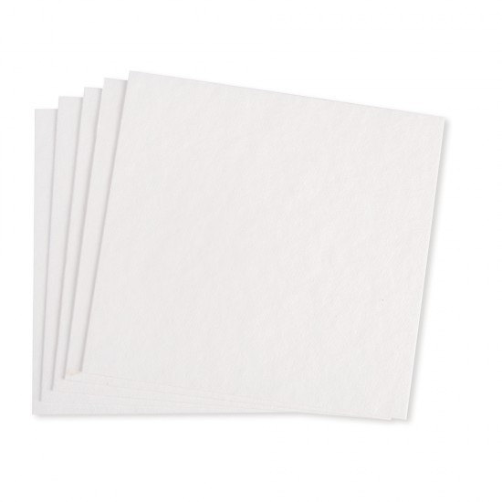 Pulp cellulose sheets, white, 20x21cm, tab-bag 5pcs