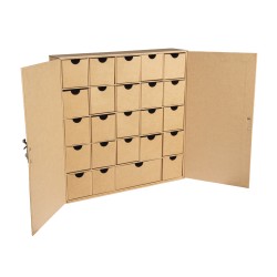 Calendar de advent, cutiute papier mache, 29,6x29,6x6,5cm Calendar de advent, cutiute papier mache, 29,6x29,6x6,5cm